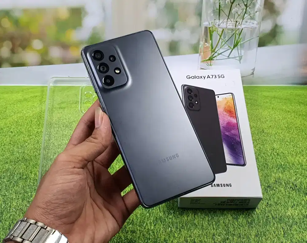 Samsung Galaxy A73 5G NFC 256 Mulus Fullset Resmi SEIN