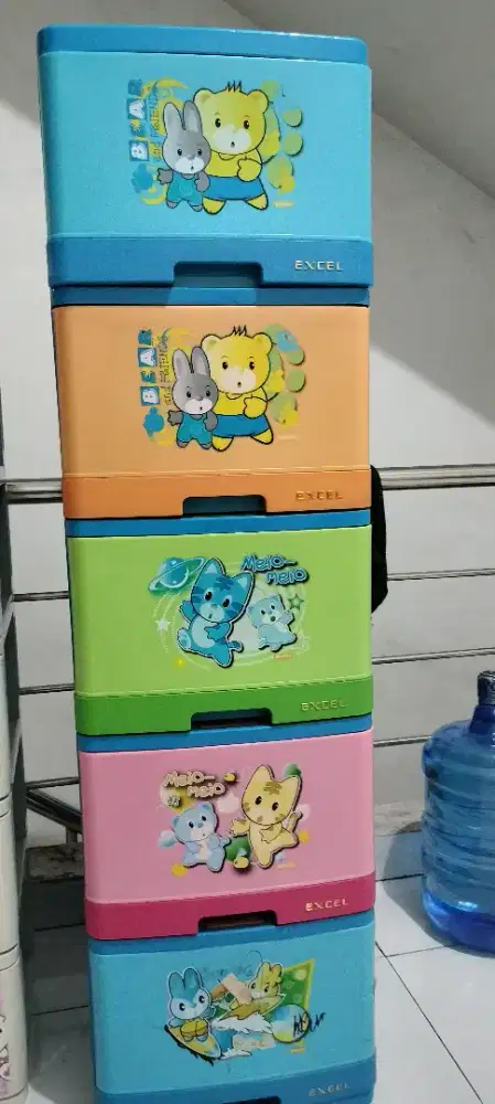 Jual lemari baju plastik tebal tinggi,ada 5 susun