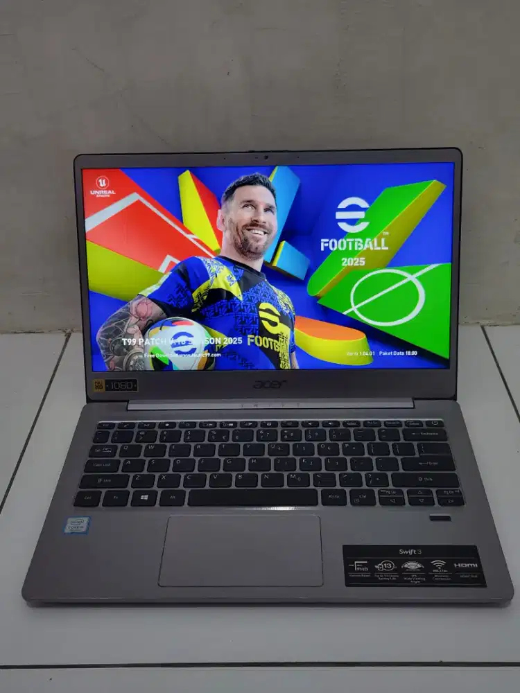 Laptop slim ringan acer swift 3 intel core i5 gen 8 8/256 segel ori