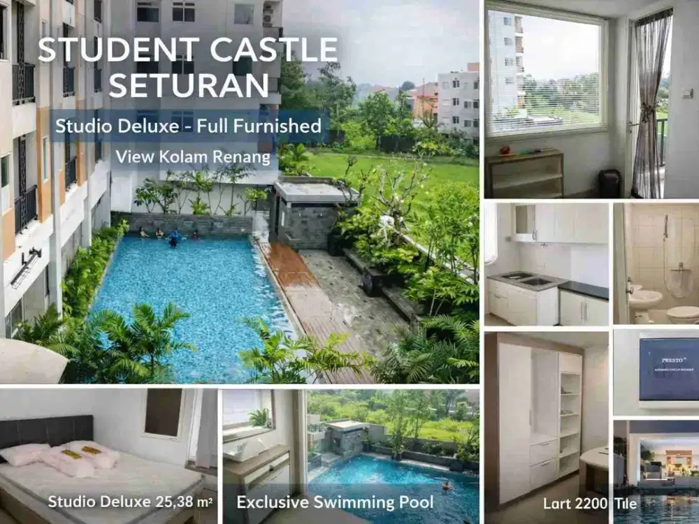 Jual Apartemen Student Castle Seturan Sleman Studio Deluxe Full Furnished