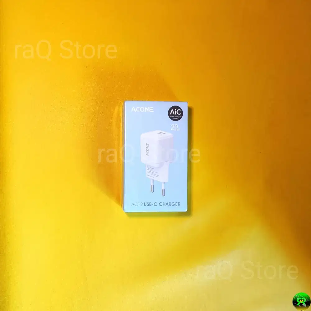 Acome AC12 Adaptor Charge Single Port Type-C 20W, Baru LengkapBawaan