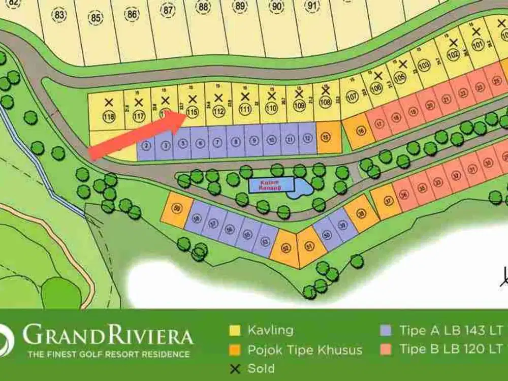 Kaveling Grand Riviera, Taman Dayu