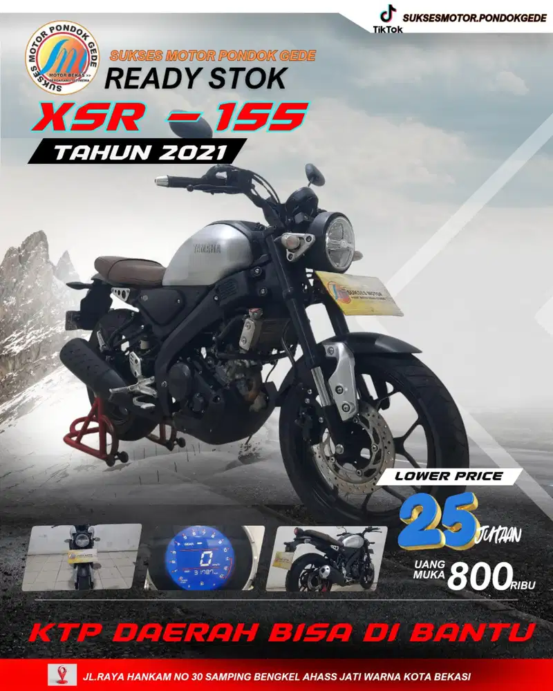 DP 800 RIBU YAMAHA XSR 155 TAHUN 2021 SILVER