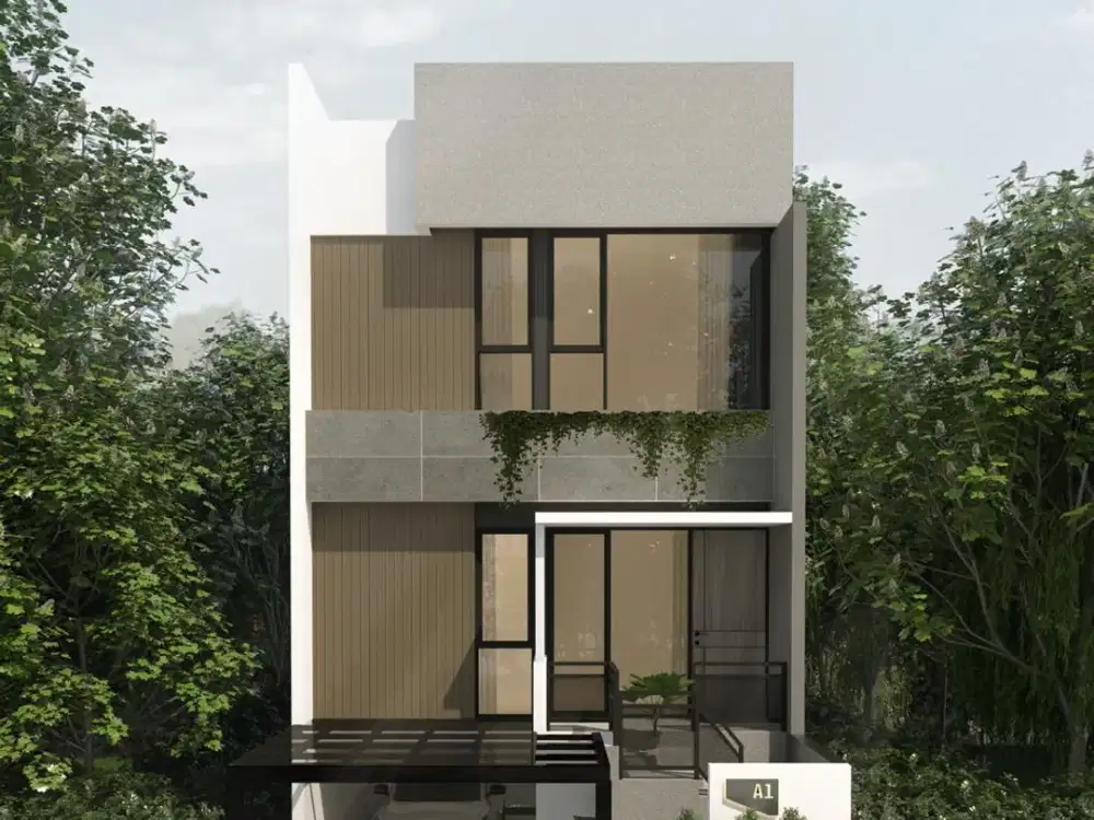 rumah 2 lantai design mewah didago bonus kolam renang suasana sejuk