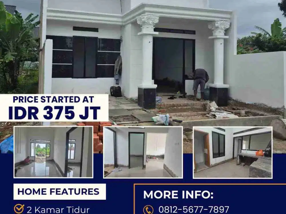 RUMAH CLUSTER MEWAH HARGA DIBAWAH 400 JUTA