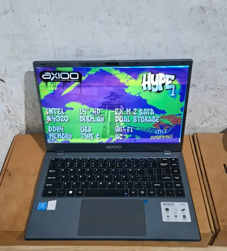 Axioo Mybook Hype 1 Super Slim
Intel N4020 Ram 8 SSD 128