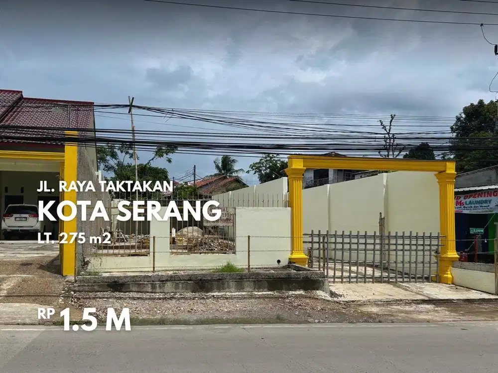 Lahan/kavling 275 m² Pinggir Jalan Raya Taktakan – Lokasi Terbaik