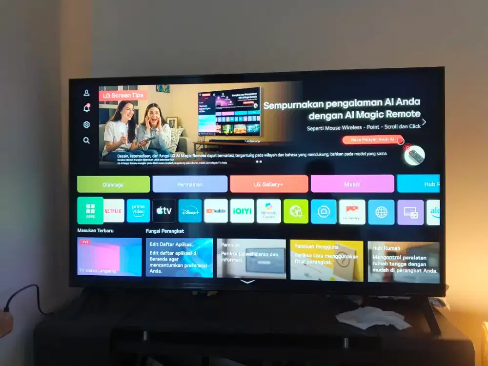 GOOGLE TV LG UHD AI UA75 43 INCH MULUS SEPERTI BARU