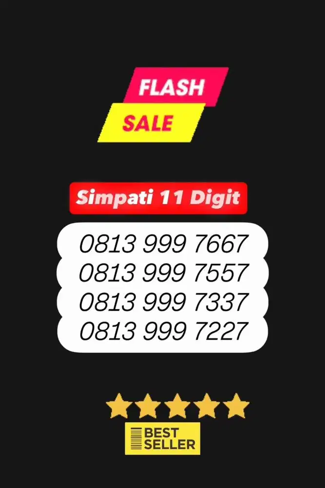 Simpati 11 digit nomor cantik kartu perdana telkomsel 5G murah rapi