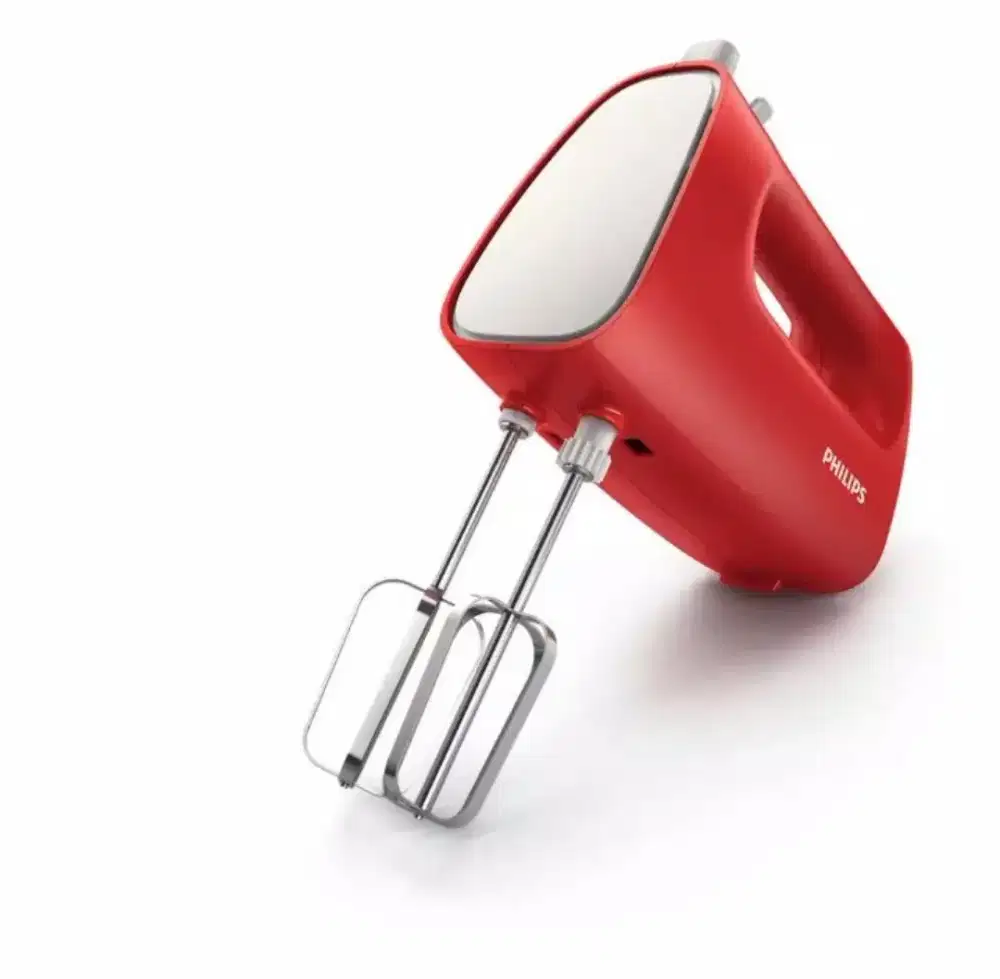 Hand Mixer Philips HR 1552 dengan 5 kecepatan putar abu merah & hijau