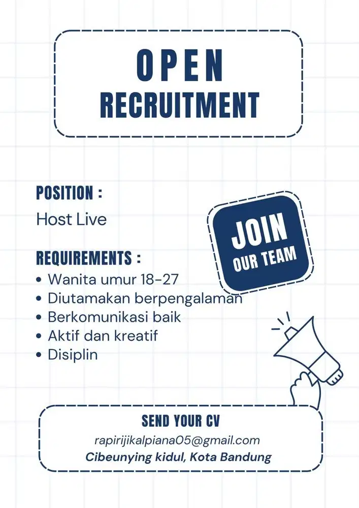 Dibutuhkan Host Live