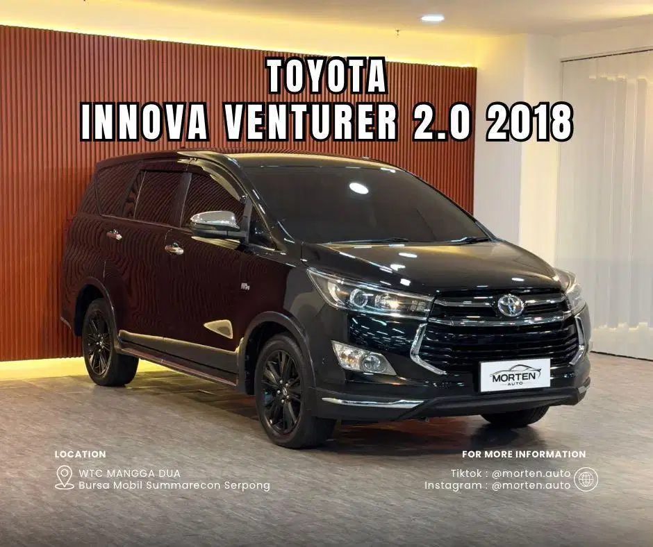 Toyota Innova Venturer 2.0 2018 Odo 52 Ribu Record Antik Bergaransi