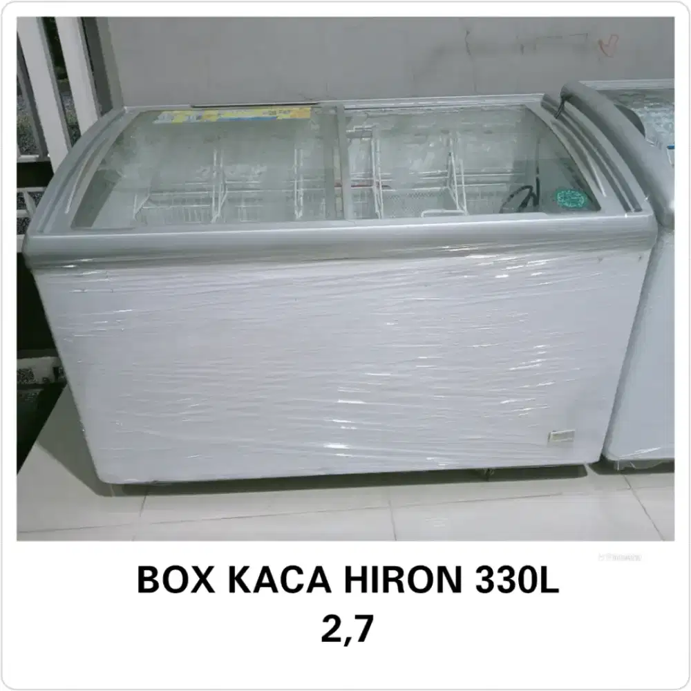 Freezer box kaca Hiron 330L