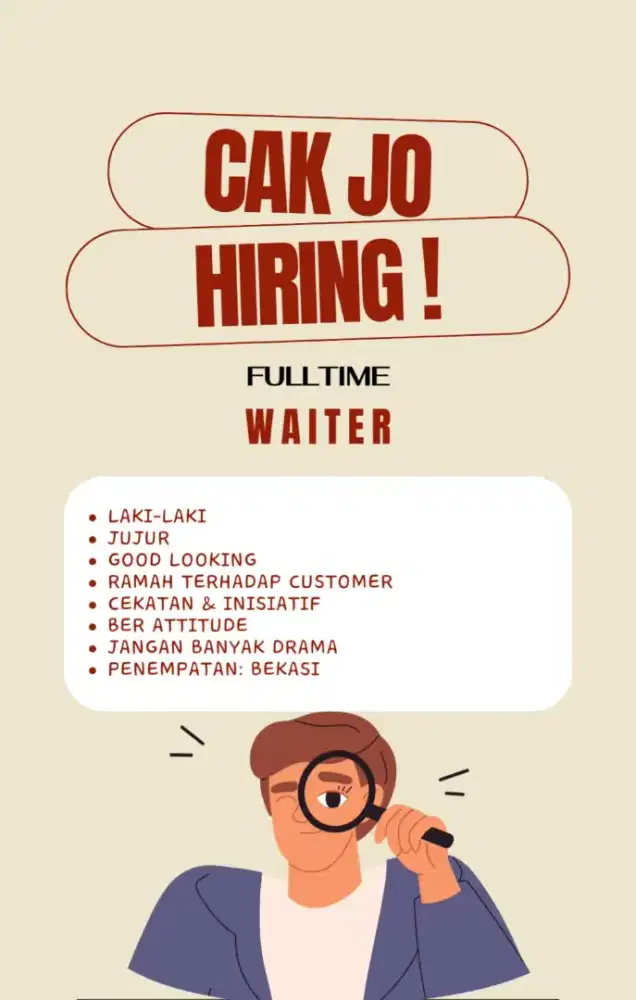 Waiters Waroeng Cak Jo
