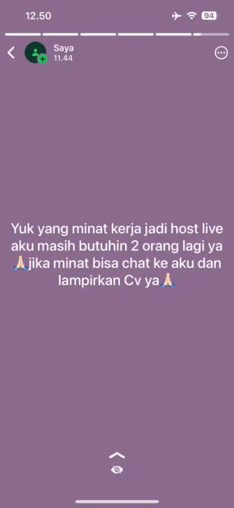 Lowongan kerja host live