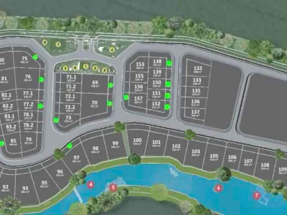 Tanah Kavling tepi Danau Super Premium