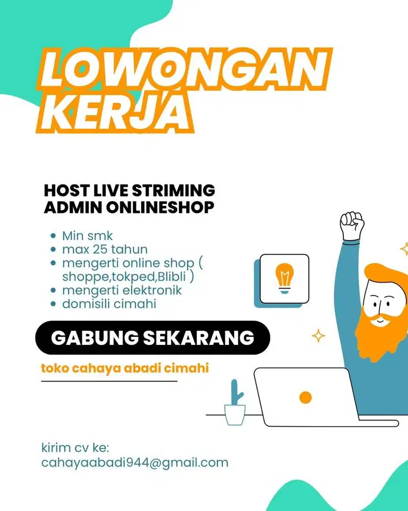 Dicari Host Live untuk Toko Elektronik Cimahi