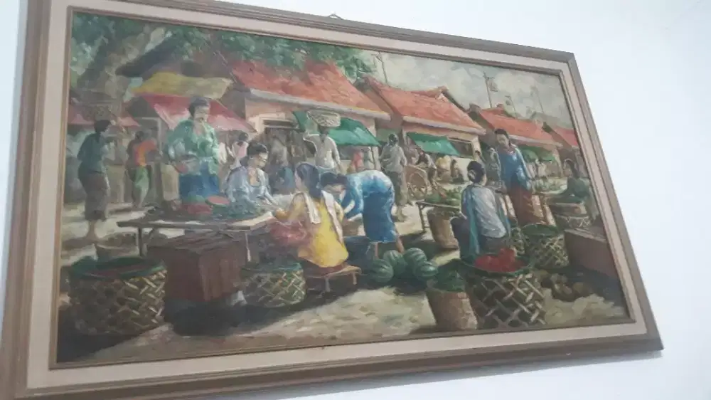 Lukisan suasana pasar