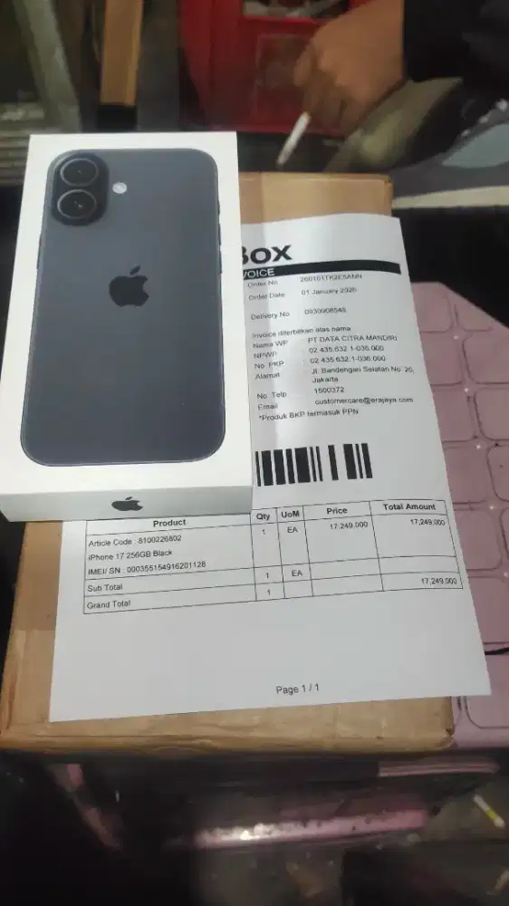 iPhone 17 Black 256GB BARU SEGEL IBOX