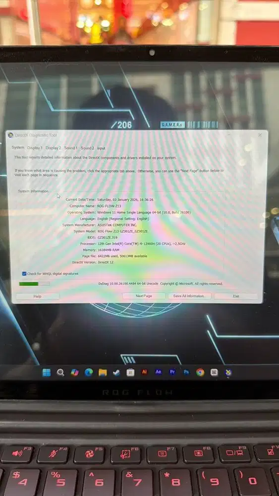 Dijual Cepat ! Asus ROG Flow Z13 2022