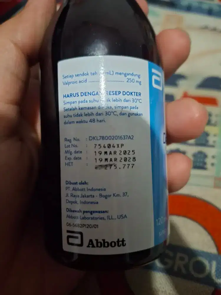 Dijual sirup depakene (for epilepsi)