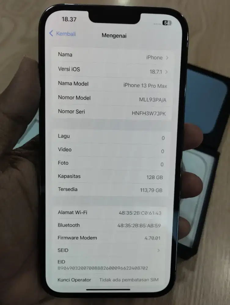 Iphone 13 Promax 128gb iBox pemakaian cewek