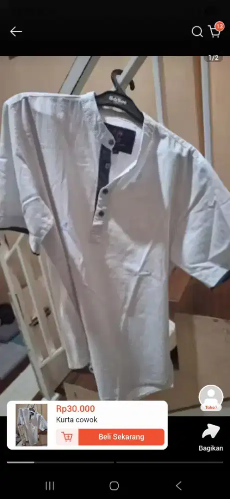 Kurta Pria. Bahan adem