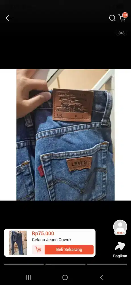 Jeans Pria Brand Levis