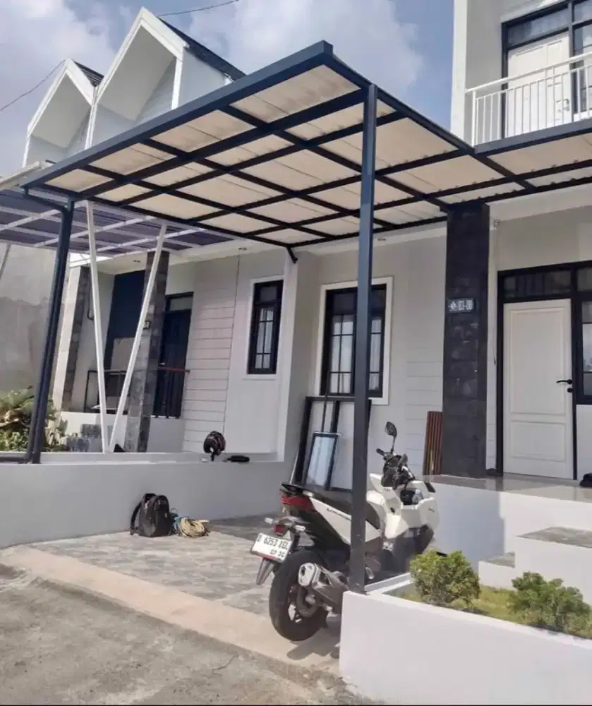 Kanopi alderon single layer kombinasi talang air&profil