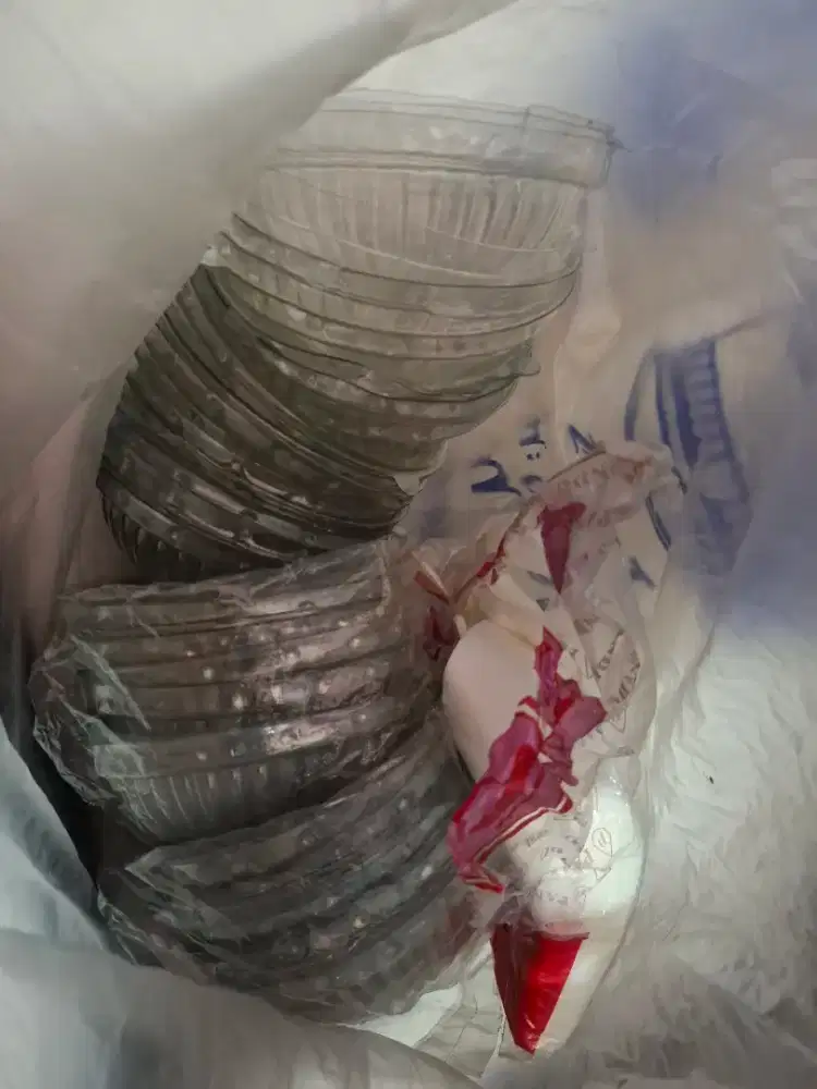 Tutup gelas cup sedotan pajangan stand mika