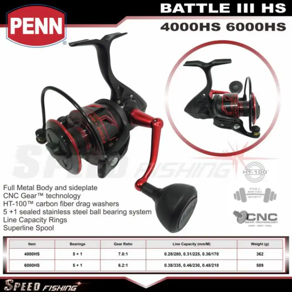 Real pancing merek PENN BATTLE 4000Hs