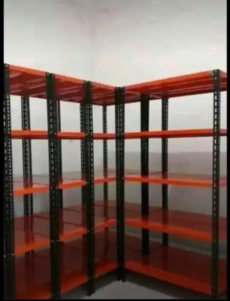 Rak lemari besi 5 susun bagus lubang ad 4pcs