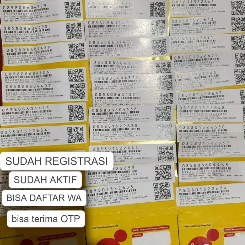 SUDAH REGISTRASI SUDAH AKTIF TINGGAL PAKAI KARTU PERDANA SIMPATI BYU