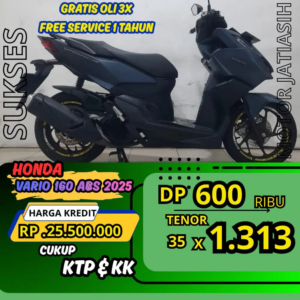 DP MURAH HONDA VARIO 160 ABS 2025 DP 600 RIBU CASH/KREDIT
