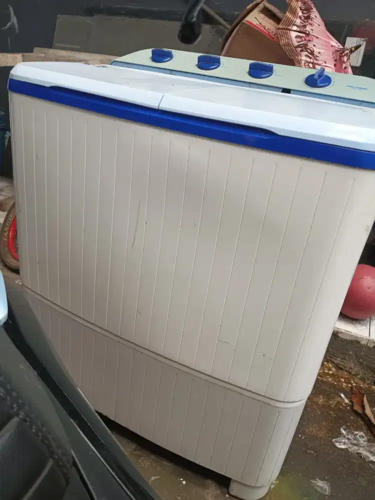 DIJUAL MESIN CUCI POLYTRON 8KG air rembes ditabung pencucian nya