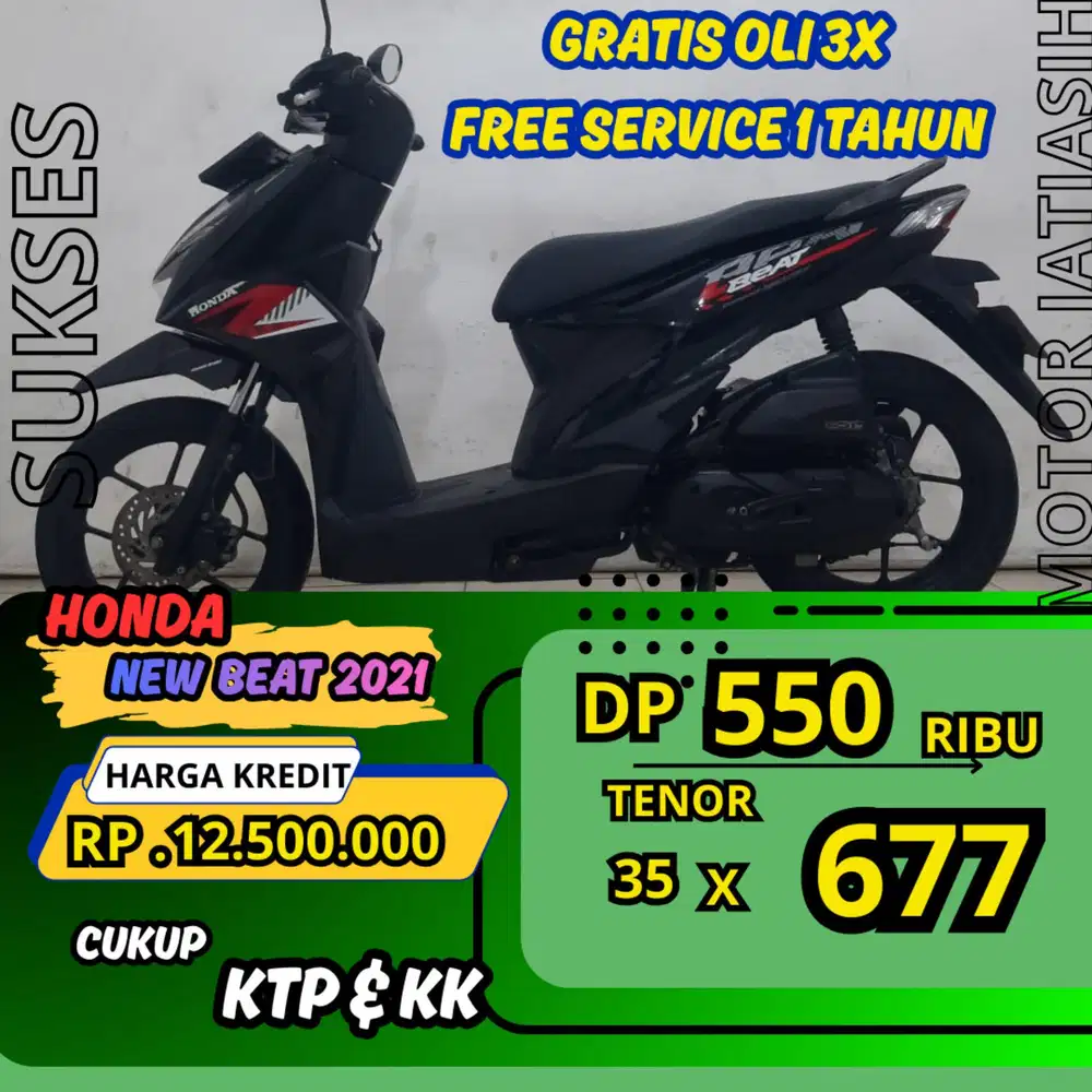 DP URAH HONDA NEW BEAT CBS 2021 DP 550 RIBU BISA CASH/KREDIT