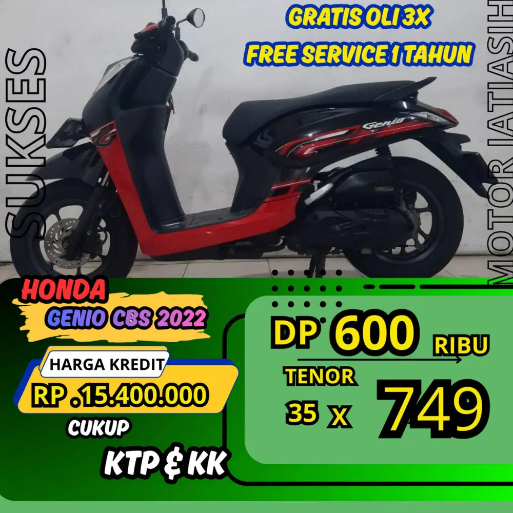 DP URAH HONDA GENIO CBS 2022 DP 600 RIBU BISA CASH/KREDIF