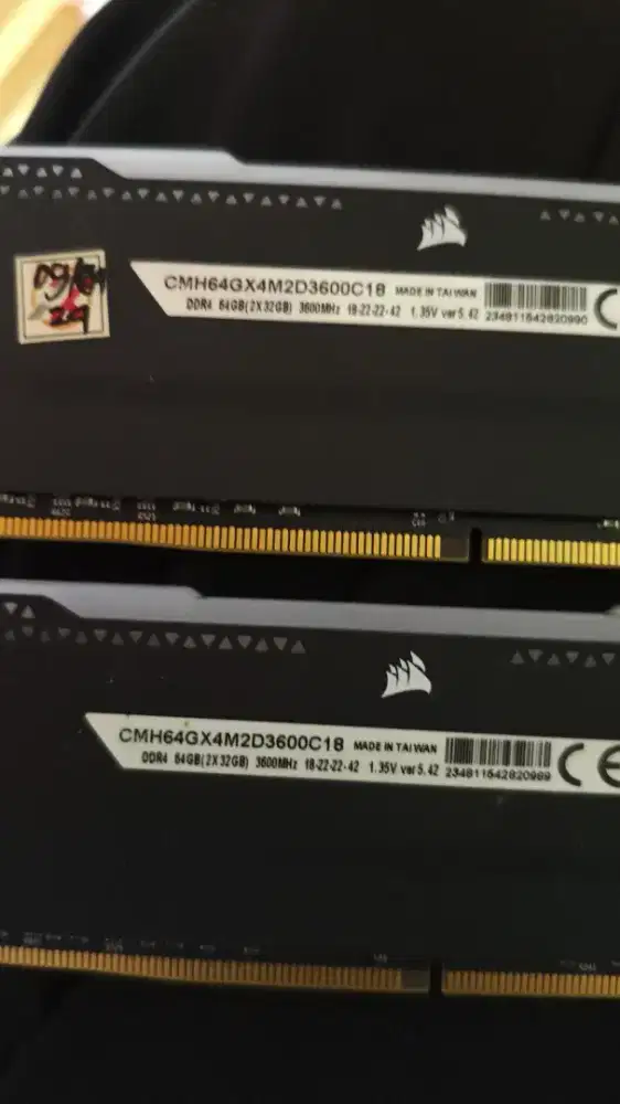 Ram corsair 2x32gb 64gb 3600 ddr4