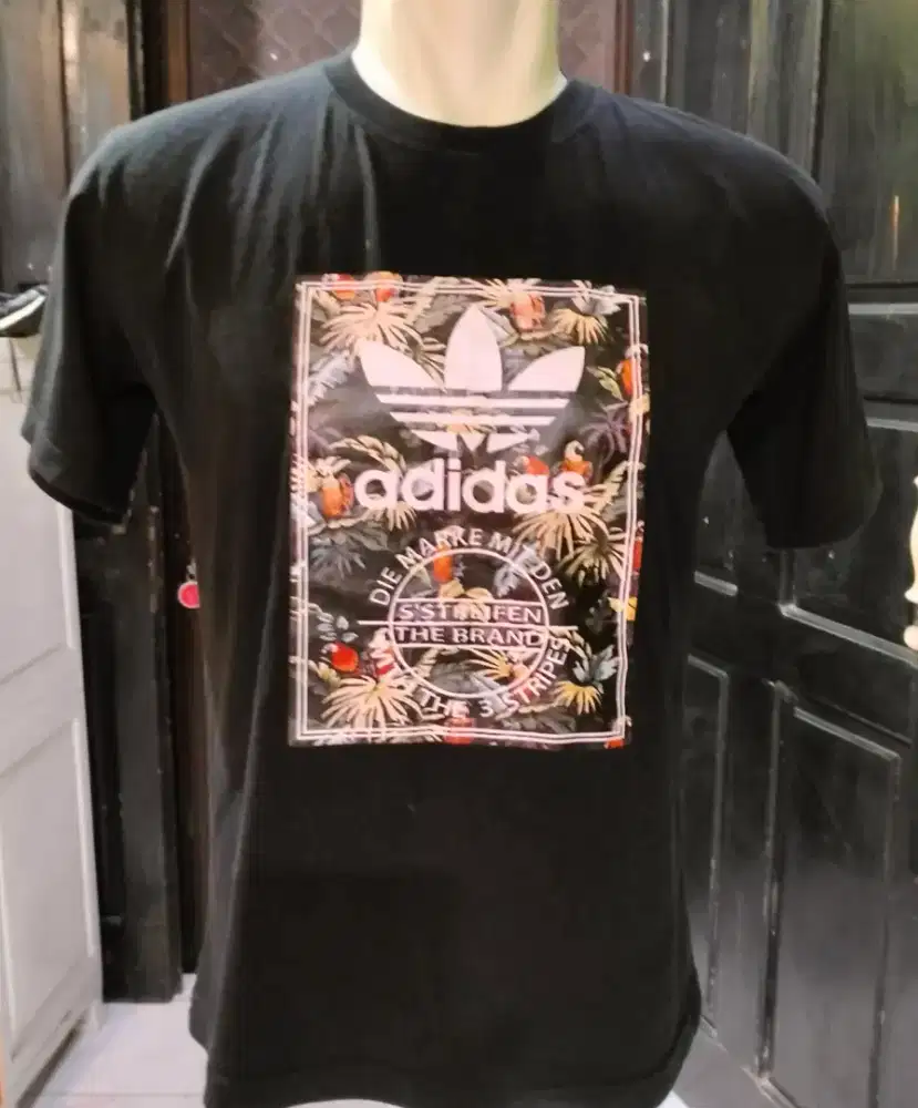 Kaos Adi*as unisex hitam size XL murah impor
