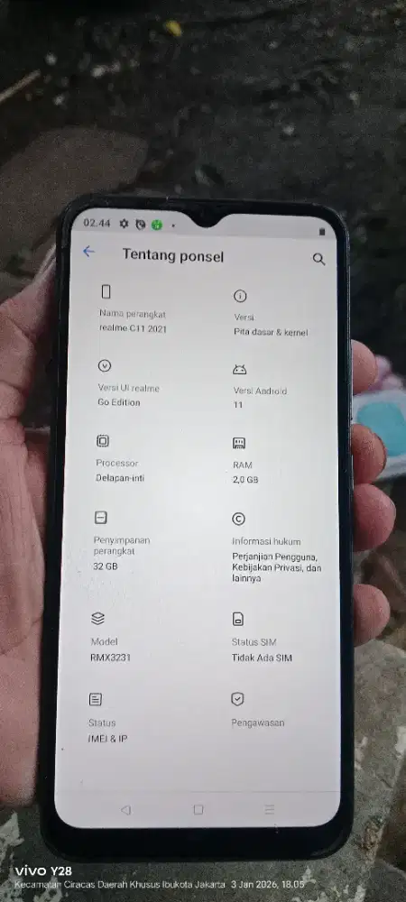 Realme c11    2/32  mnus lyar corosi normal smua