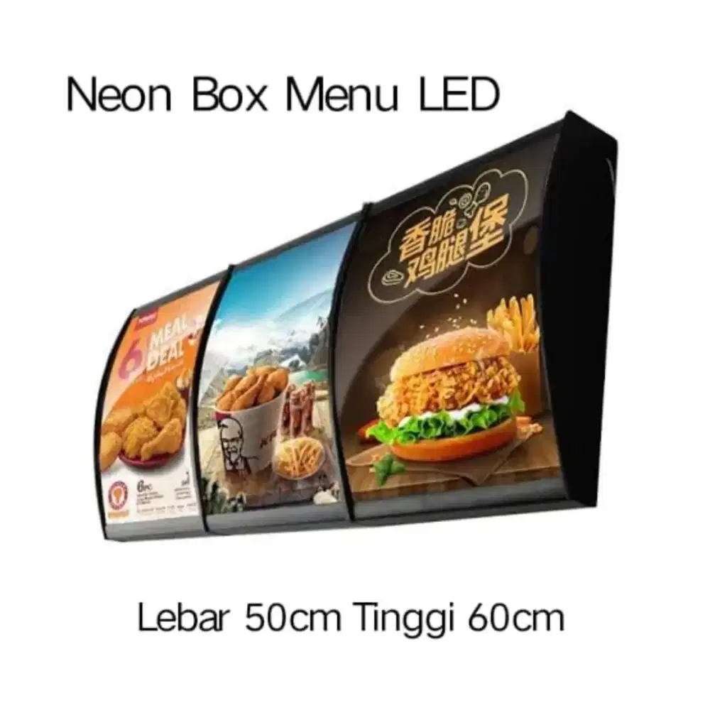 Neon Box Menu LED