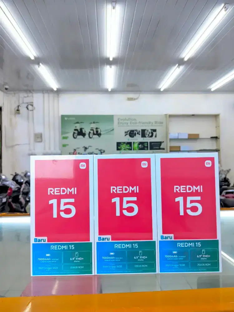 REDMI 15 8/256GB - BARANG BARU GARANSI RESMI BISA COD FREE ONGKIR