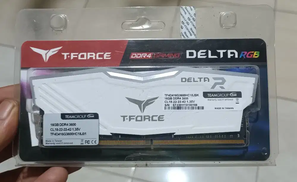 Ram T Force Ddr4 16GB 1 Keping 3600 Single