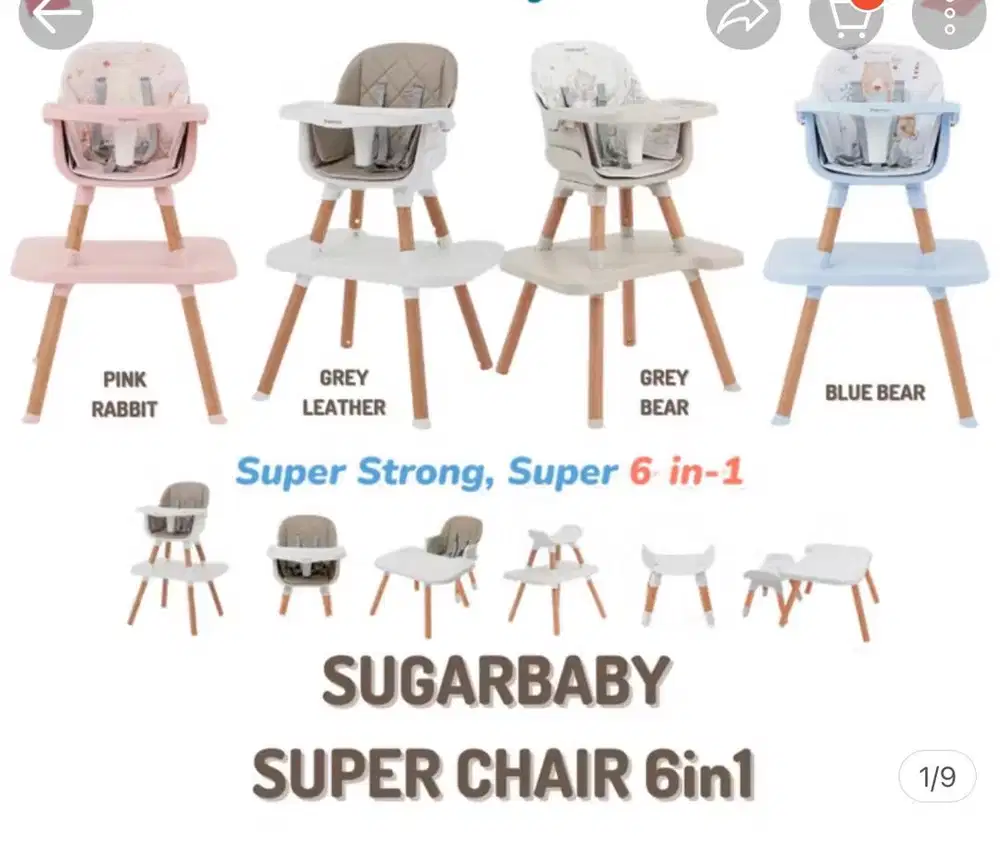 Preloved Sugarbaby Superchair 6in1