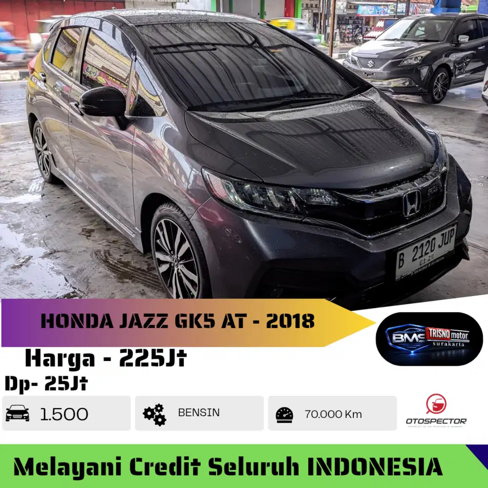 ( DP 25 JT )HONDA JAZZ GK5 RS 2018 MATIC