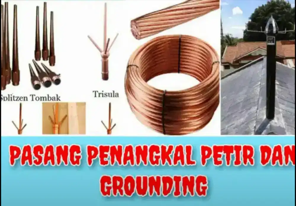 Melayani Pemasangan Tombak Penangkal Petir + Instalasi
