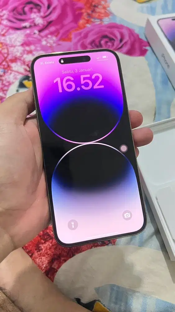 Iphone 14 pro max 128 inter allopt deep purple no minus siap pakai