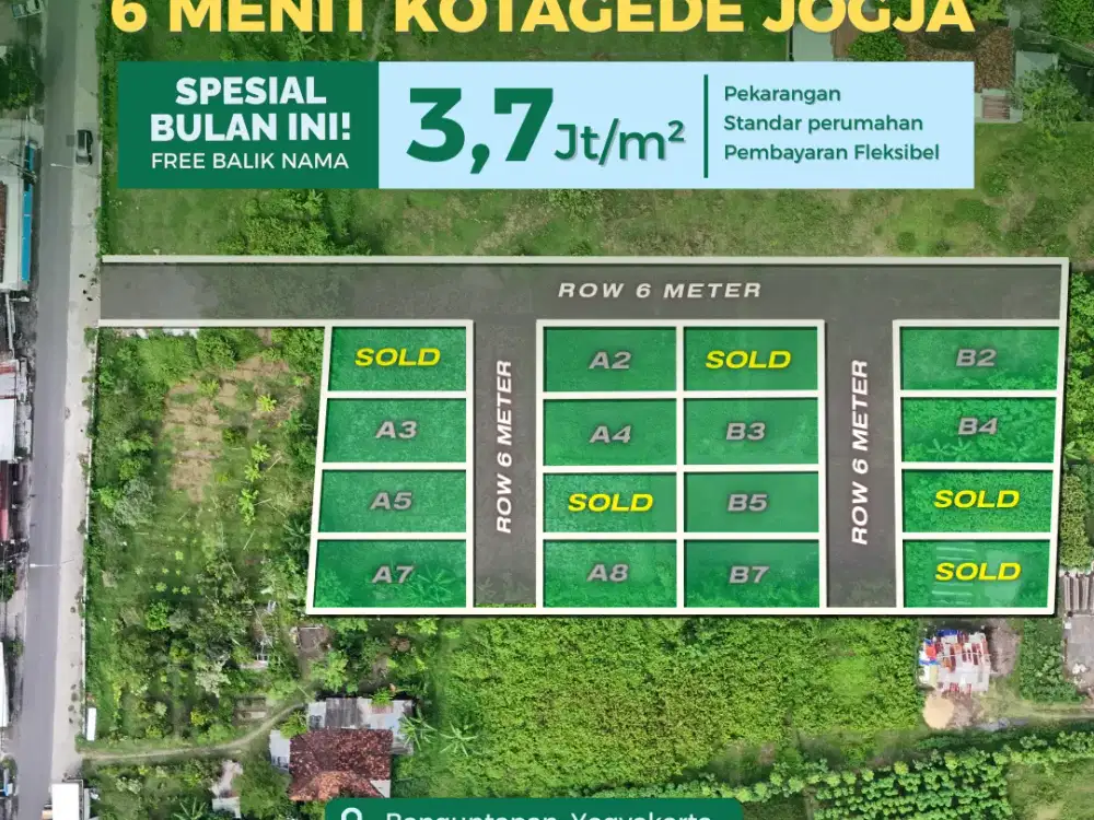 Tanah Bantu Banguntapan Mangku Jalan Dekat Ringroad Selatan