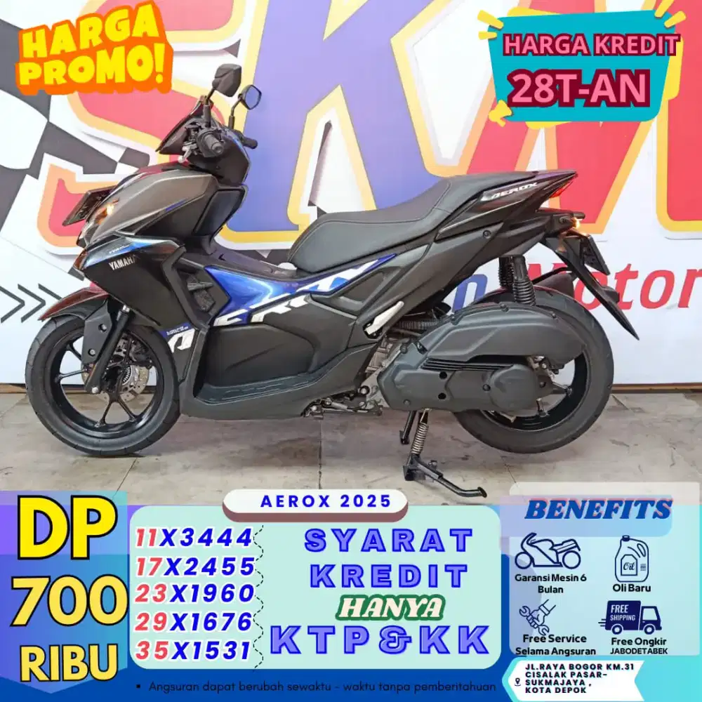 (DP bayar 700 lngsng bawa plng MTR) aerox 2025 cash credt