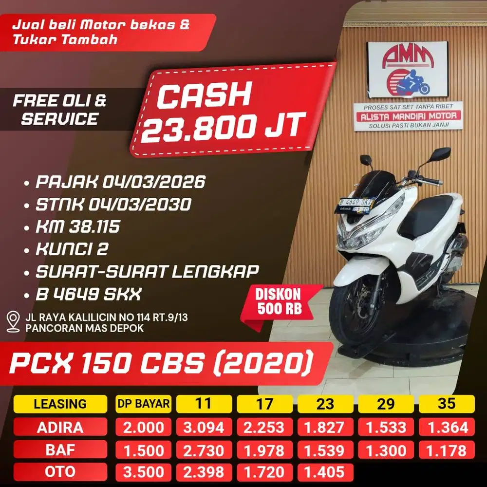 PCX 150 CBS TH 2020 BISA CASH.KREDIT/TRADE IN/PAKAI PAYLATER/CC
